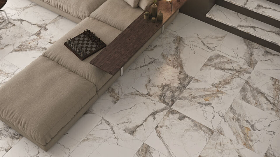 PORCELAIN TILES 60X120 YURTBAY INVISIBLE MARBLE GREY YURTBAY