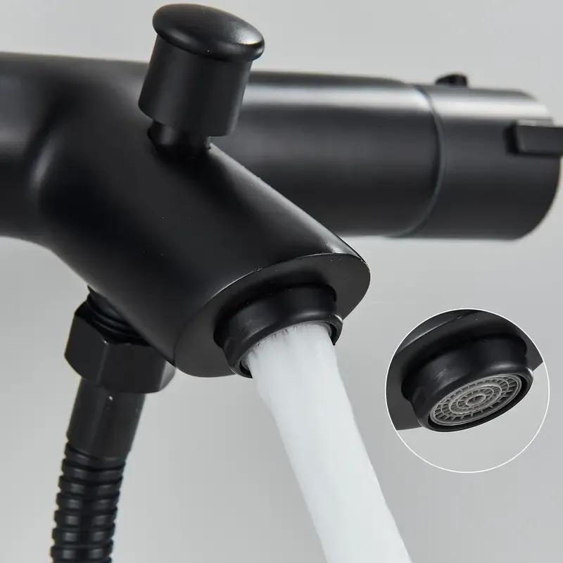 ТЕРМОСТАТЕН, ЗА ДУШ, ЧЕРЕН МАТ