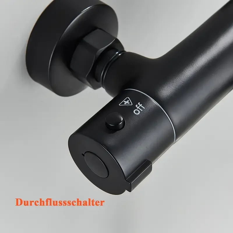 ТЕРМОСТАТЕН, ЗА ДУШ, ЧЕРЕН МАТ